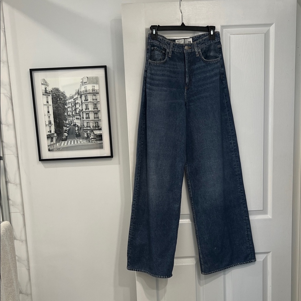 Rag and Bone Indigo blue Wide-Leg Denim Jeans